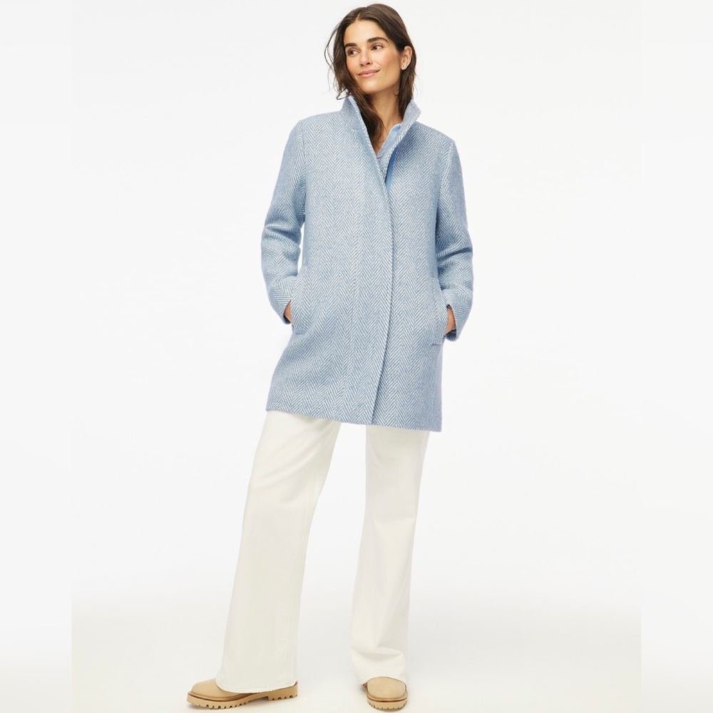 J.Crew Factory Herringbone City Coat - Picture 3 of 8